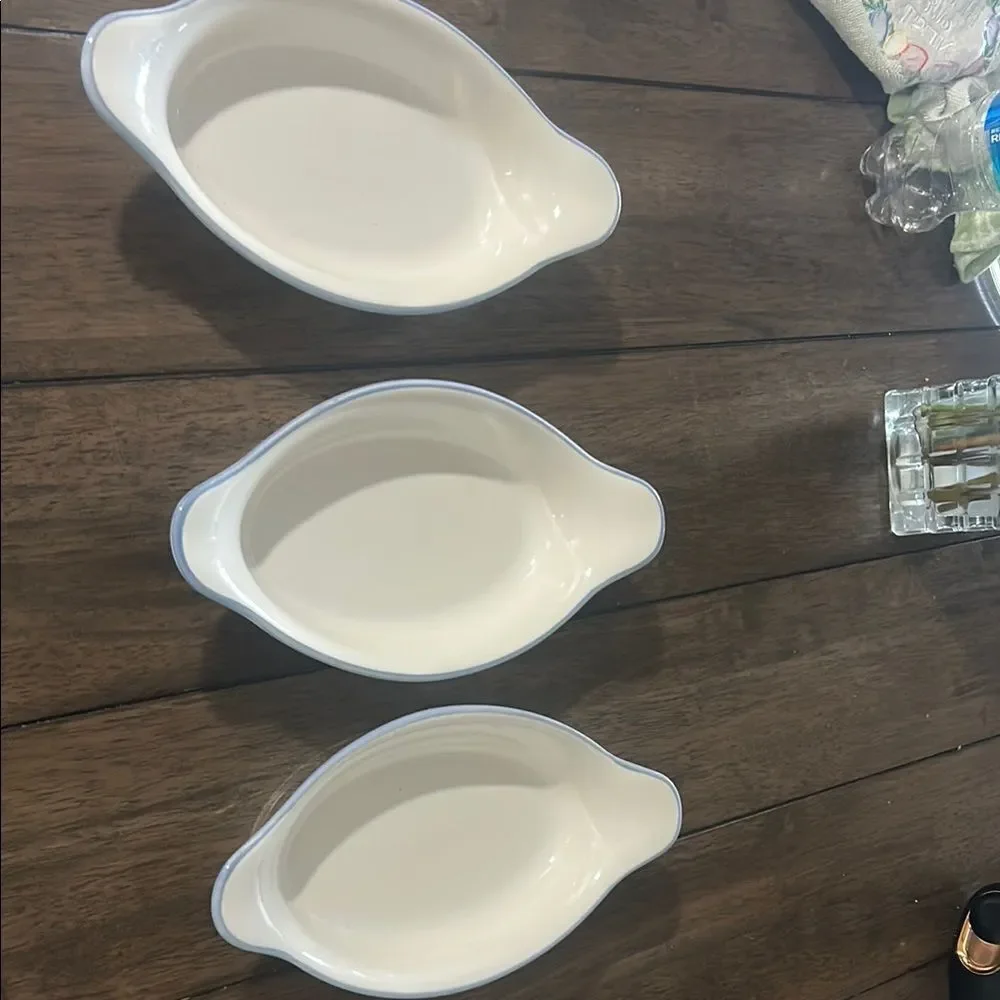 Pfaltzgraff Juniper oval Set of Three Elegant Oval Dishes white off